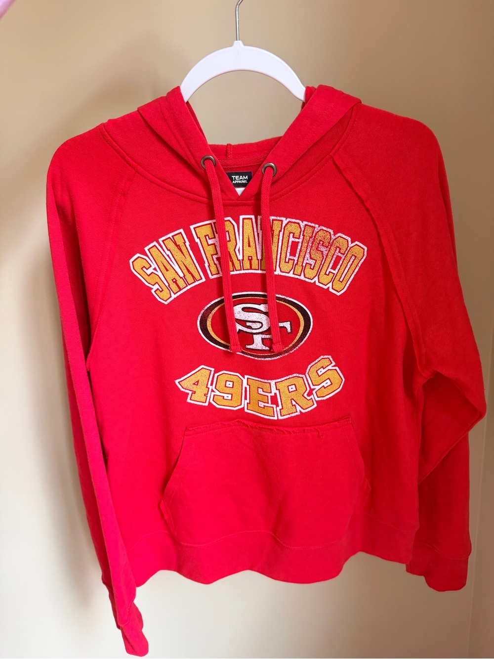 NFL Team Apparel San Francisco 49ers Red Pullover Hoodie | Kids Large